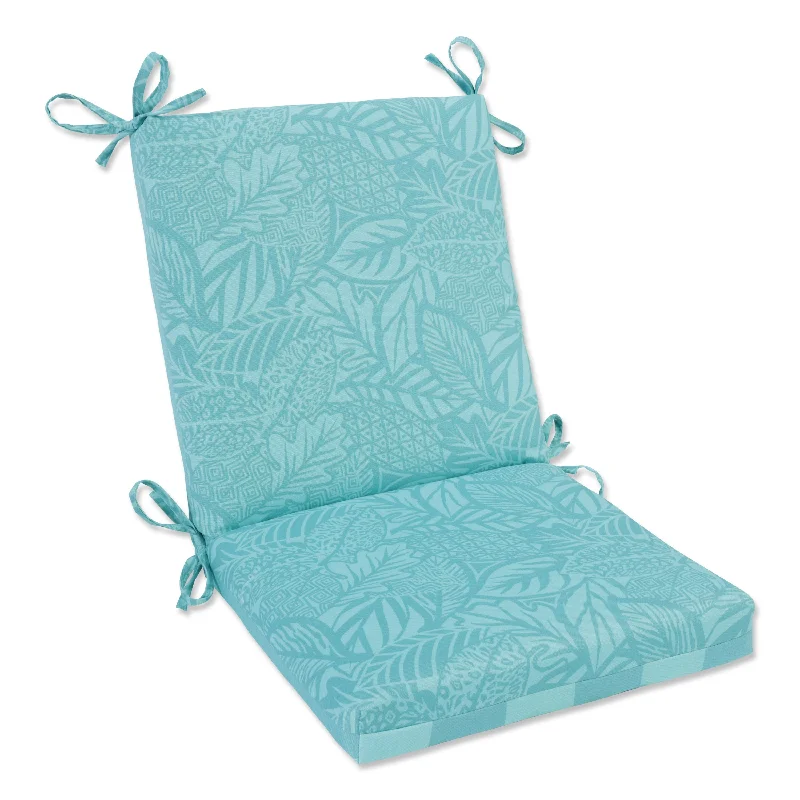 Pillow Perfect Outdoor Maven/Preview Lagoon Squared Corners Chair Cushion - 36.5 X 18 X 3 - 36.5 X 18 X 3