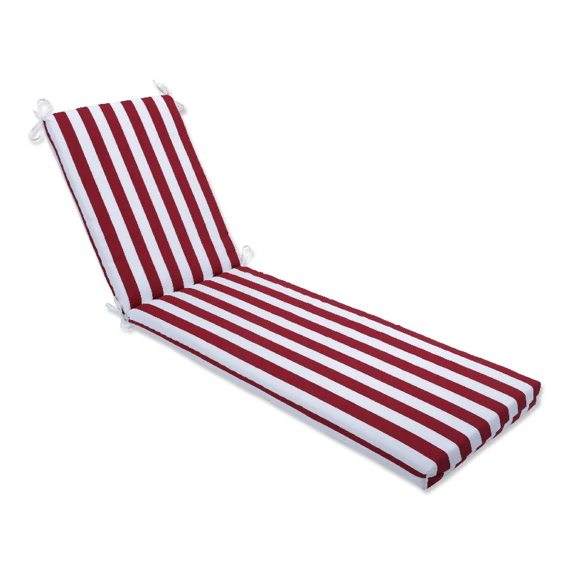 Pillow Perfect Outdoor Midland Americana Chaise Lounge Cushion 80x23x3 - 80 X 23 X 3 - 80 X 23 X 3