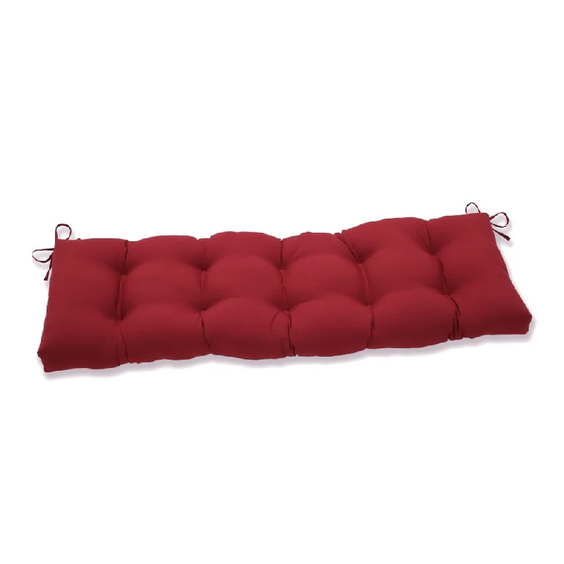 Pillow Perfect Outdoor Pompeii Red Blown Bench Cushion