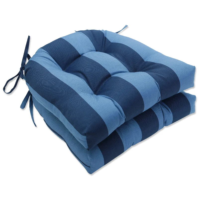 Pillow Perfect Outdoor Preview Capri Deluxe Tufted Chairpad (Set of 2) - 17 X 17.5 X 4 - 17 X 17.5 X 4