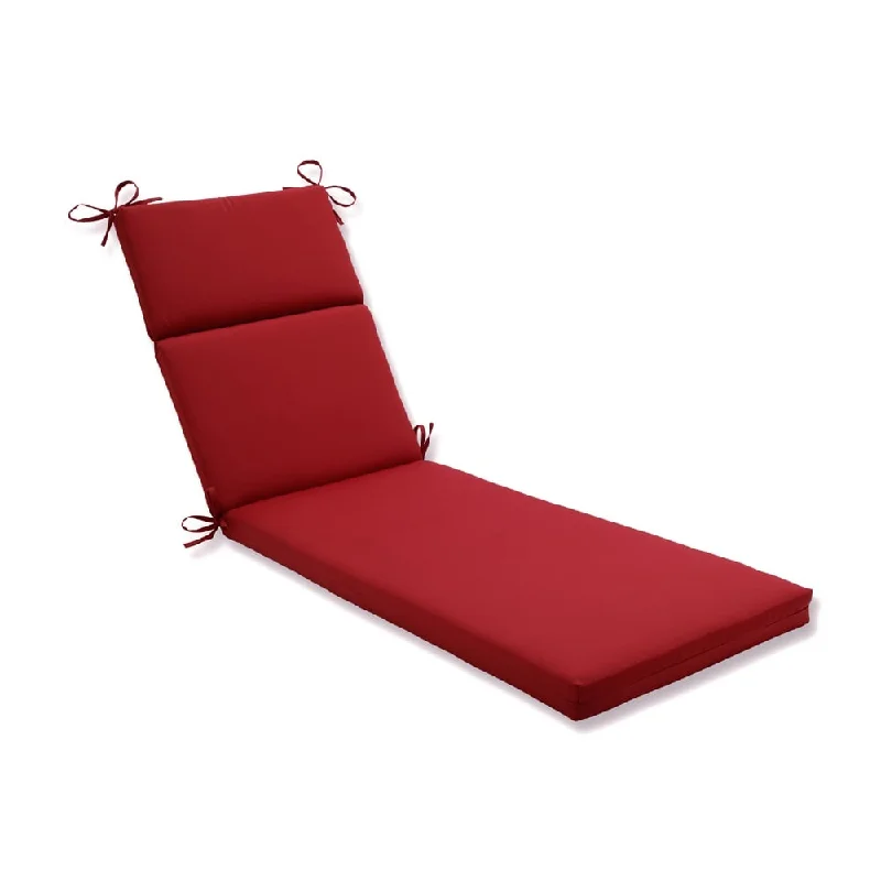 Pillow Perfect Outdoor Red Chaise Lounge Cushion