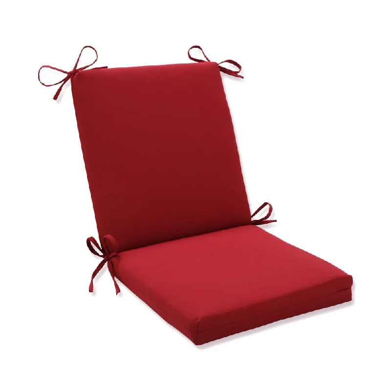 Pillow Perfect Outdoor Red Solid Square Chair Cushion