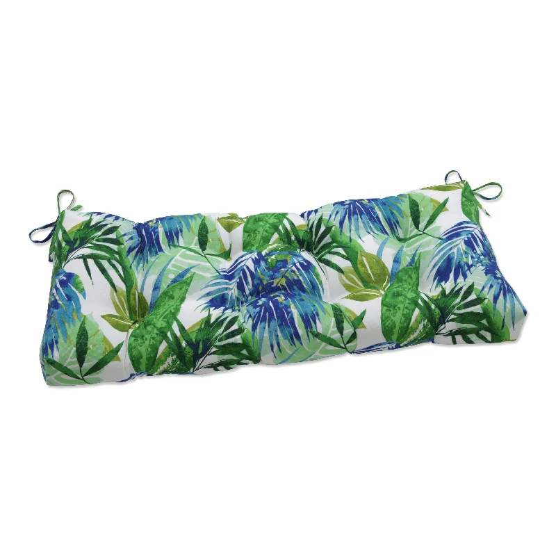 Pillow Perfect Outdoor Soleil Blue/Green Blown Bench Cushion