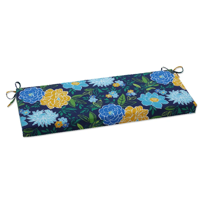 Pillow Perfect Outdoor Spring Bling Blue Bench Cushion - 18 X 45 X 3 - 18 X 45 X 3