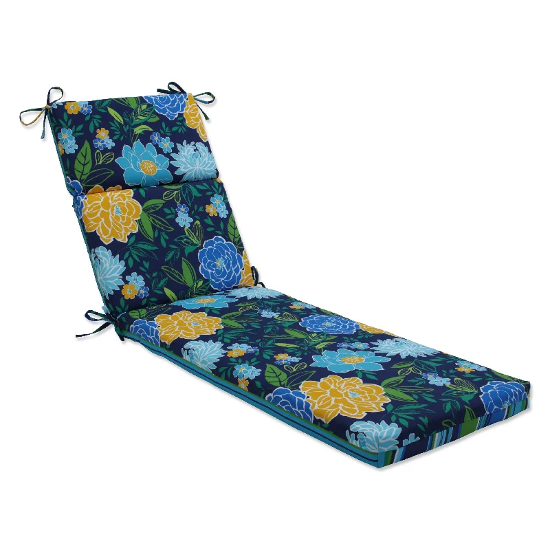 Pillow Perfect Outdoor Spring Bling Blue\Sea Island Stripe Blue Chaise Lounge Cushion - 72.5 X 21 X 3 - 72.5 X 21 X 3