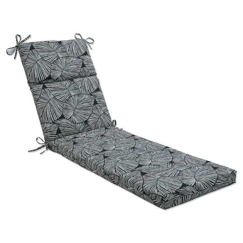 Pillow Perfect Outdoor Talia Noir Chaise Lounge Cushion - 72.5 X 21 X 3 - 72.5 X 21 X 3