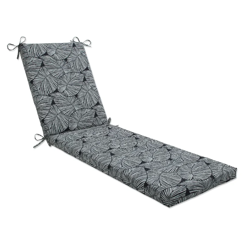 Pillow Perfect Outdoor Talia Noir Chaise Lounge Cushion 80x23x3 - 80 X 23 X 3 - 80 X 23 X 3