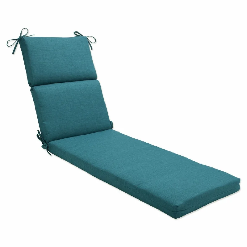 Pillow Perfect Outdoor Teal Chaise Lounge Cushion