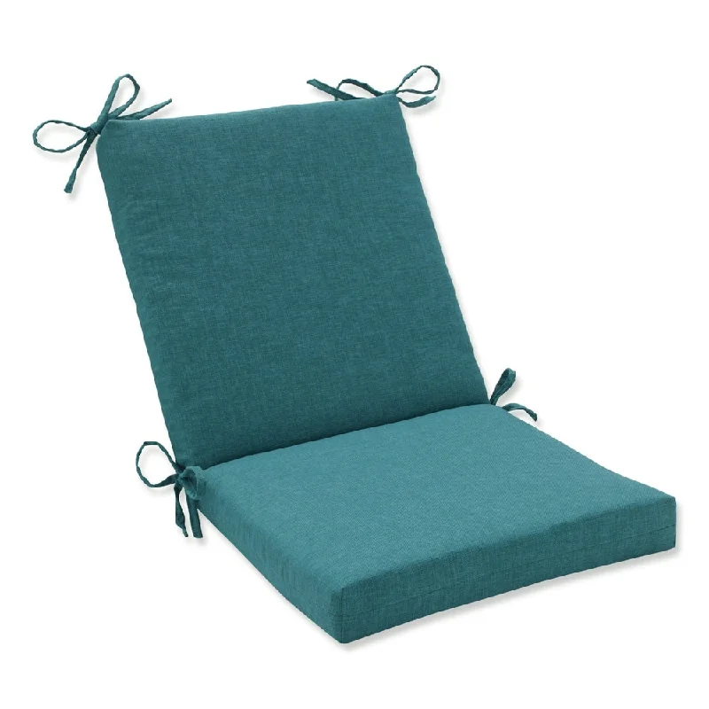 Pillow Perfect Outdoor Teal Squared Corners Chair Cushion