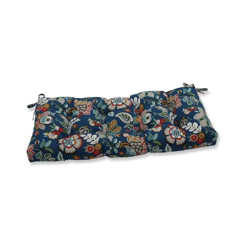 Pillow Perfect Outdoor Telfair Peacock Blown Bench Cushion