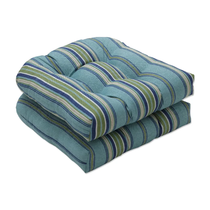 Pillow Perfect Outdoor Terrace Breeze Wicker Seat Cushion (Set of 2) - 19 X 19 X 5 - 19 X 19 X 5