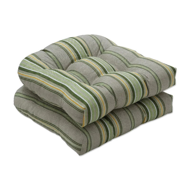 Pillow Perfect Outdoor Terrace Sunrise Wicker Seat Cushion (Set of 2) - 19 X 19 X 5 - 19 X 19 X 5