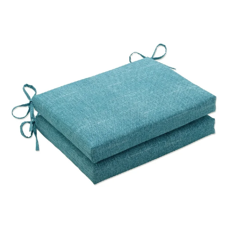 Pillow Perfect Outdoor Tory Caribe Squared Corners Seat Cushion (Set of 2) - 16 X 18.5 X 3 - 16 X 18.5 X 3