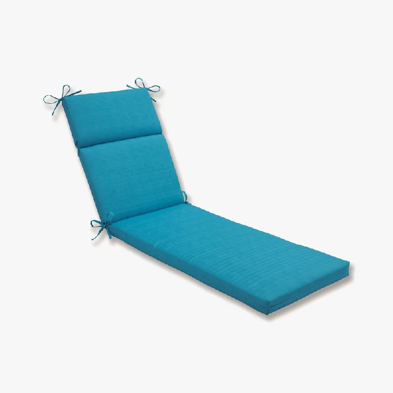 Pillow Perfect Outdoor Veranda Turquoise Chaise Lounge Cushion - 72.5" x 21" x 3"