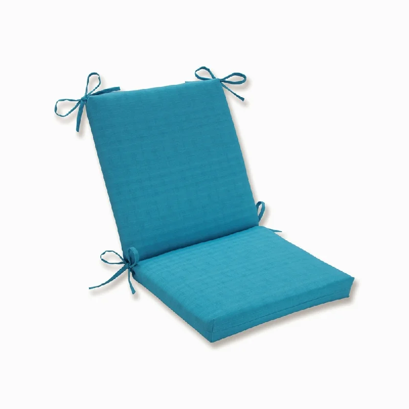 Pillow Perfect Outdoor Veranda Turquoise Squared Corners Chair Cushion