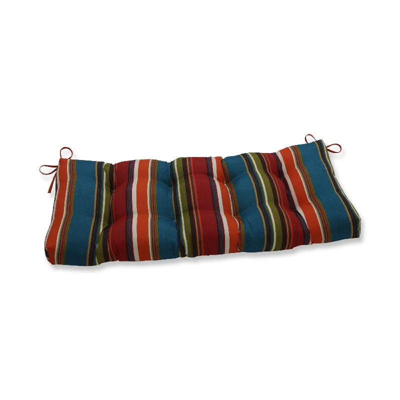 Pillow Perfect Outdoor Westport Teal Blown Bench Cushion