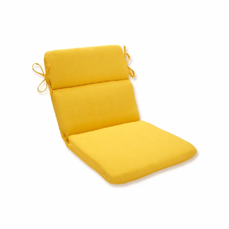 Pillow Perfect Outdoor Yellow Rounded Corners Chair Cushion