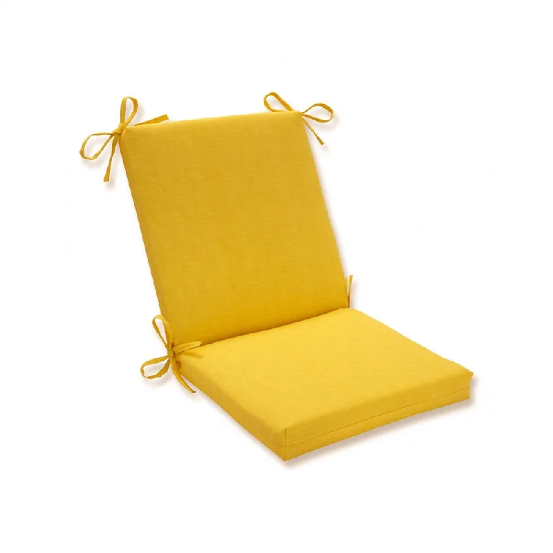 Pillow Perfect Outdoor Yellow Squared Corners Chair Cushion