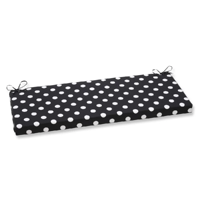 Pillow Perfect Polka Dot Black Bench Cushion