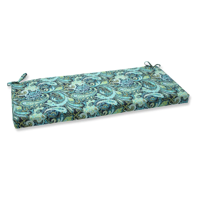 Pillow Perfect Pretty Paisley Navy Bench Outdoor Cushion