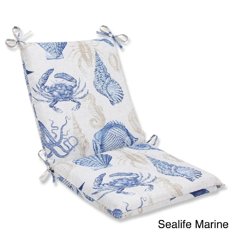 Pillow Perfect 'Sealife' Squared Corners Outdoor Chair Cushion