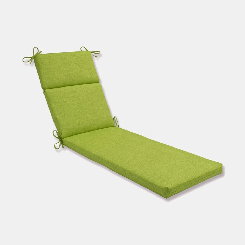 Pillow Perfect Solid Green Outdoor Chaise Lounge Cushion