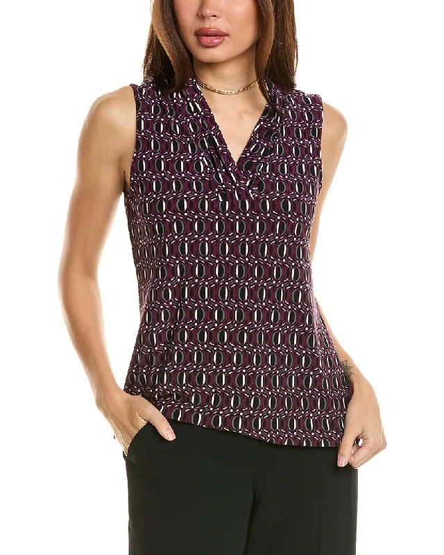 Anne Klein Triple Pleat Top