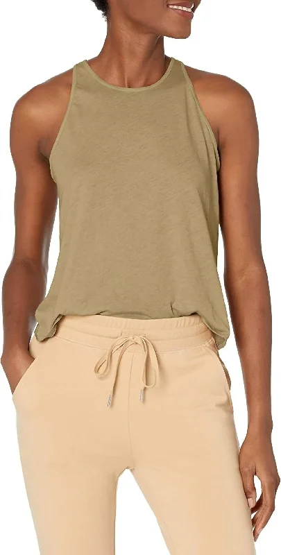 Cropped Sheath Tank In Military