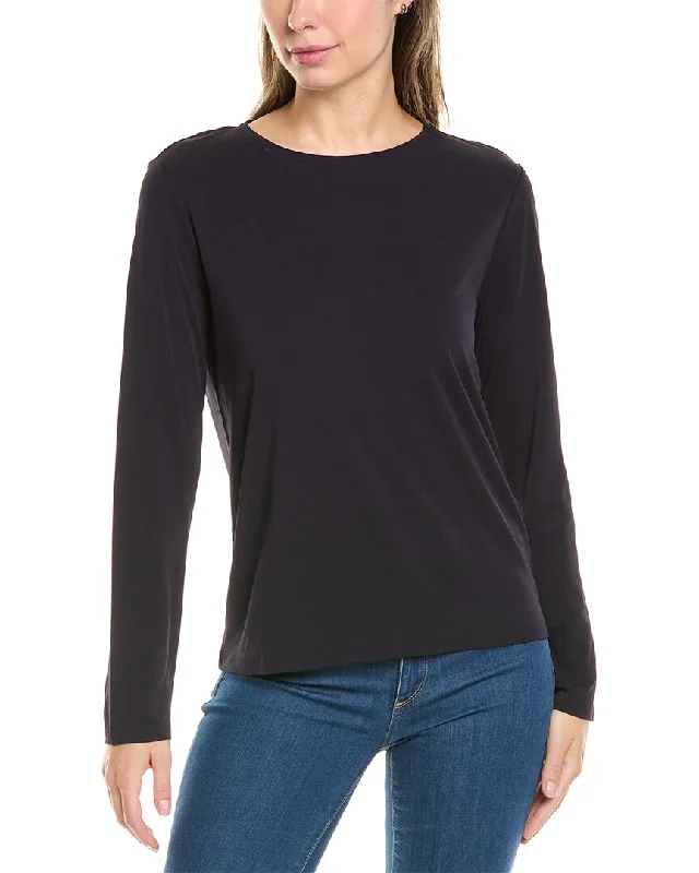 EILEEN FISHER Crewneck Silk Top