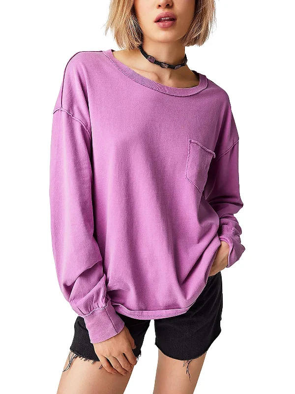 Fade Into You Womens Crewneck Long Sleeve Pullover Top