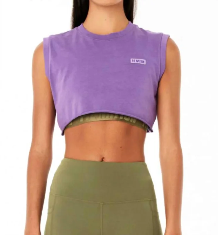 Final Stage Tank Top In Royal Lilac