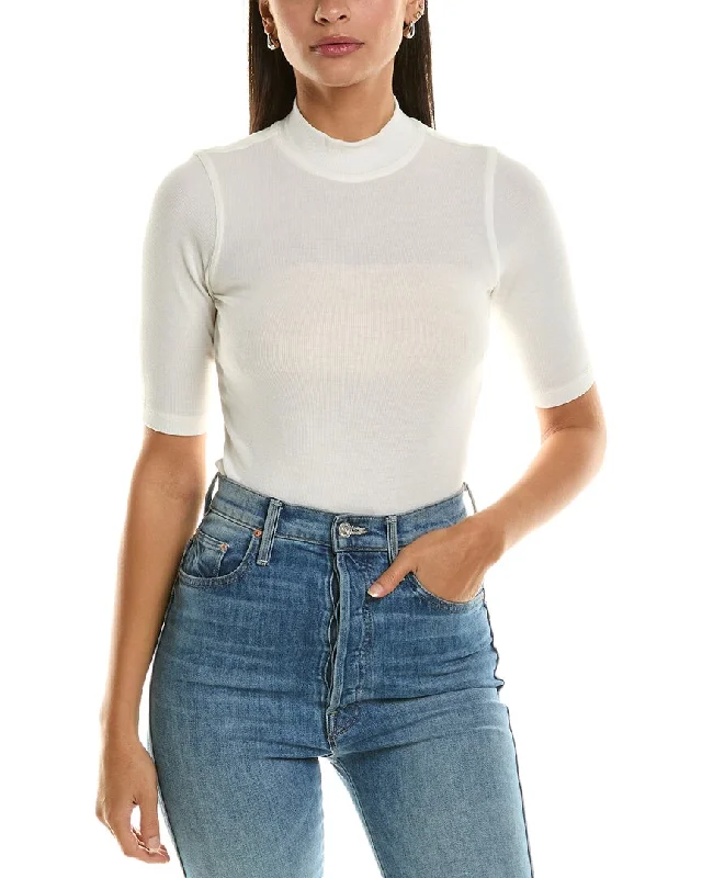 FRAME Denim Mock Neck T-Shirt