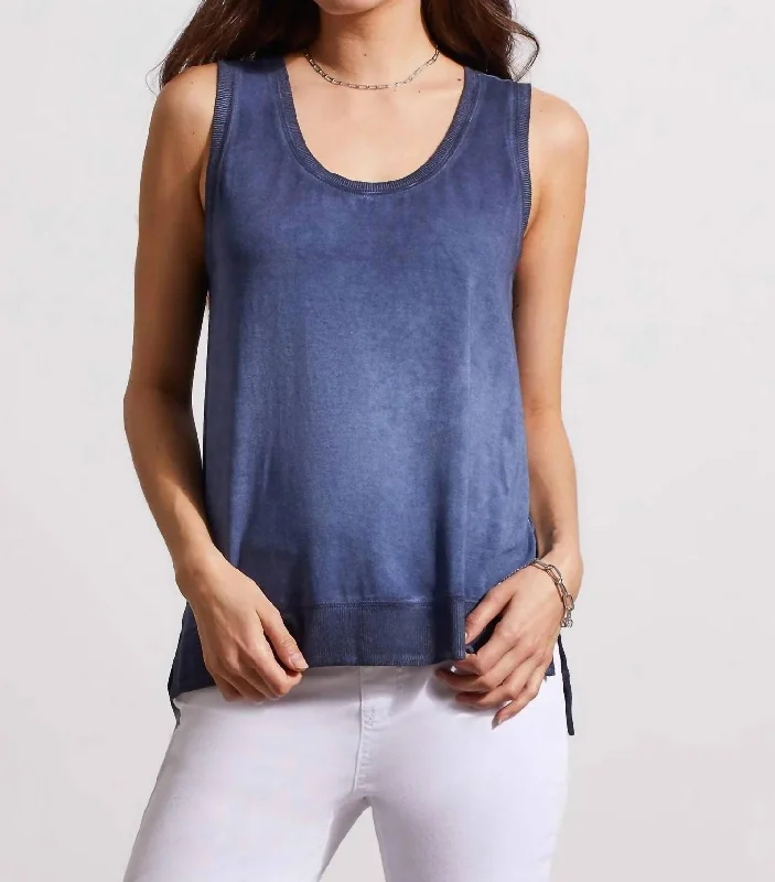 High-Low Tank Top In Nautical