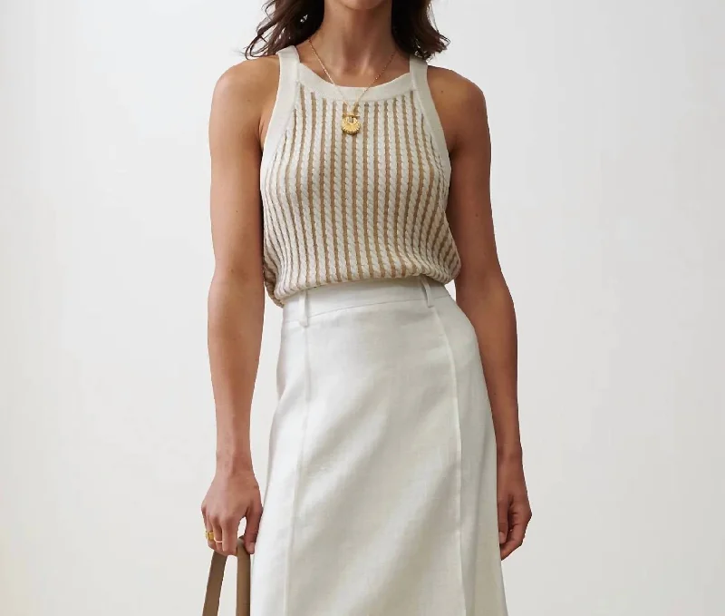 Juda Knit Tank Top In Sandcastle