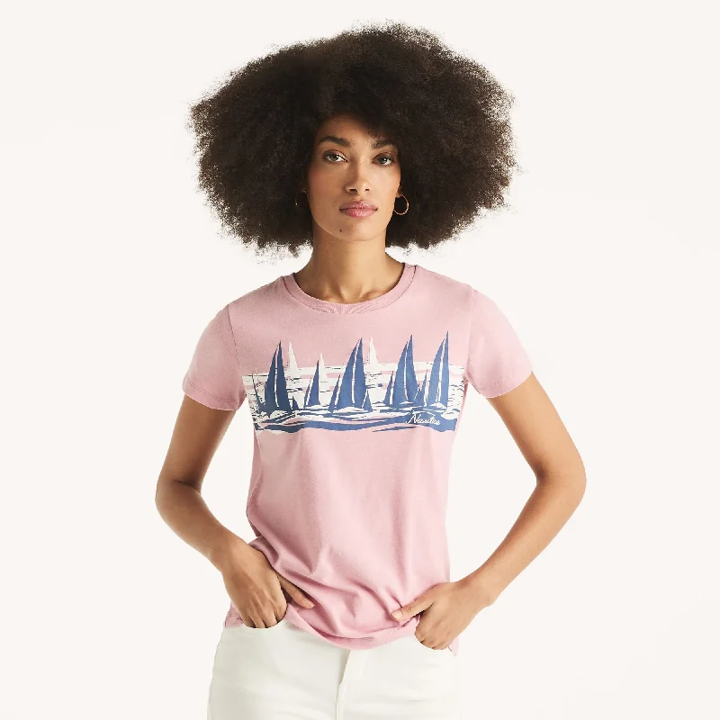 Nautica Womens Sailing Graphic T-Shirt