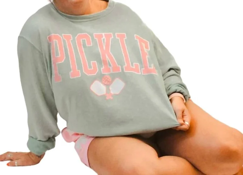 Pickle Sweatshirt In Mint