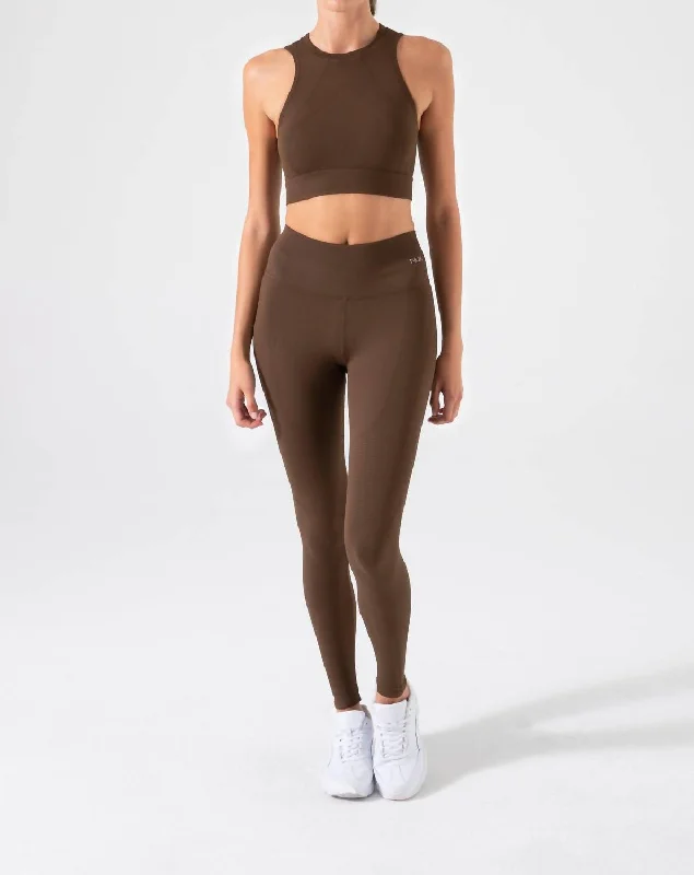 Seamless Crop Top In Brown