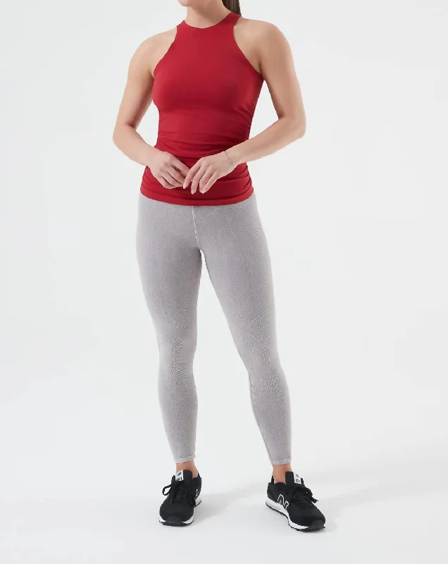 Seamless Ruched Tank Top In Red