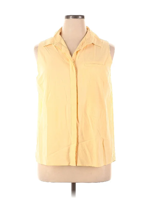 Sleeveless Button Down Shirt