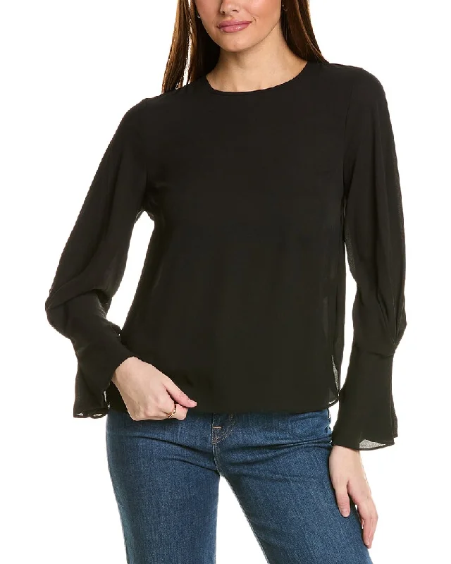 T Tahari Keyhole Blouse