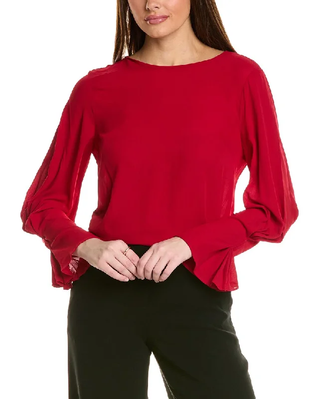 T Tahari Keyhole Blouse