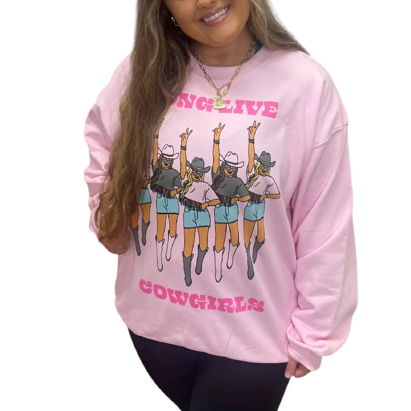 Vickie Sweatshirt In Long Live Cowgirls