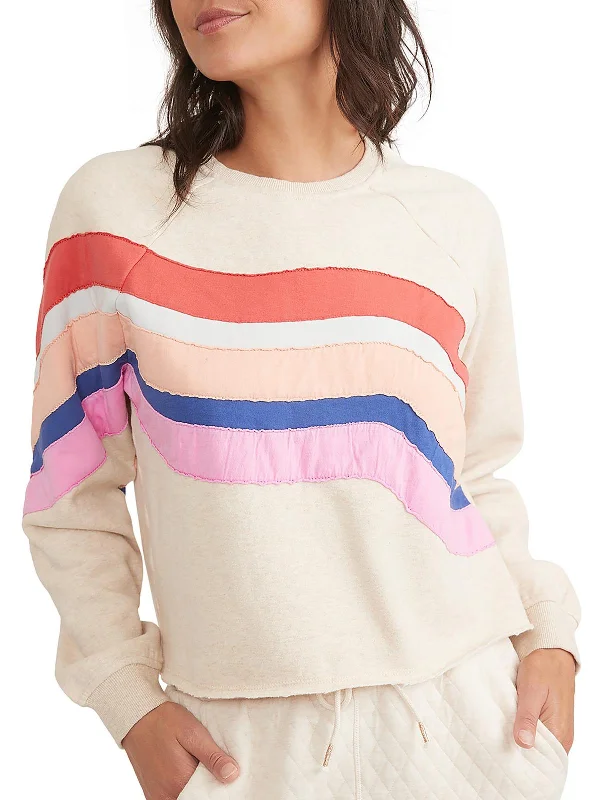 Womens Cotton Blend Quilted Sweatshirt