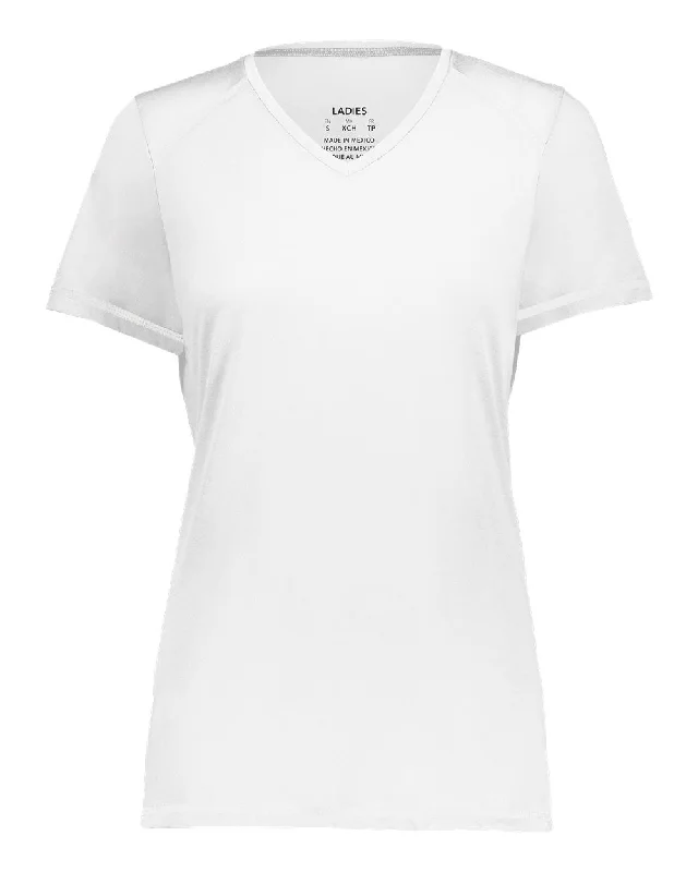 Women's Super Soft-Spun Poly V-Neck T-Shirt