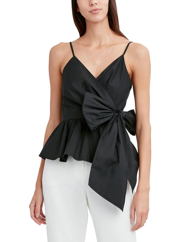 Womens Wrap Peplum Wrap Top